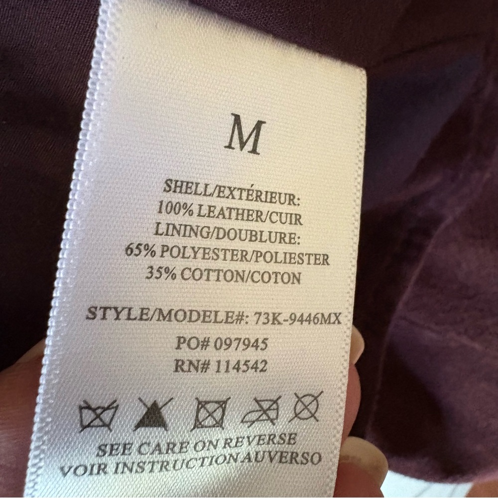 SL8 Blank NYC Women's Suede Leather Jacket in Deep Purple - Picture 7 of 7